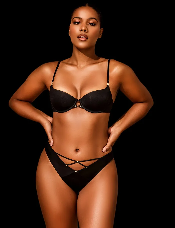 Anal Honey Birdette Everyday Smooths Black Push Up Bra