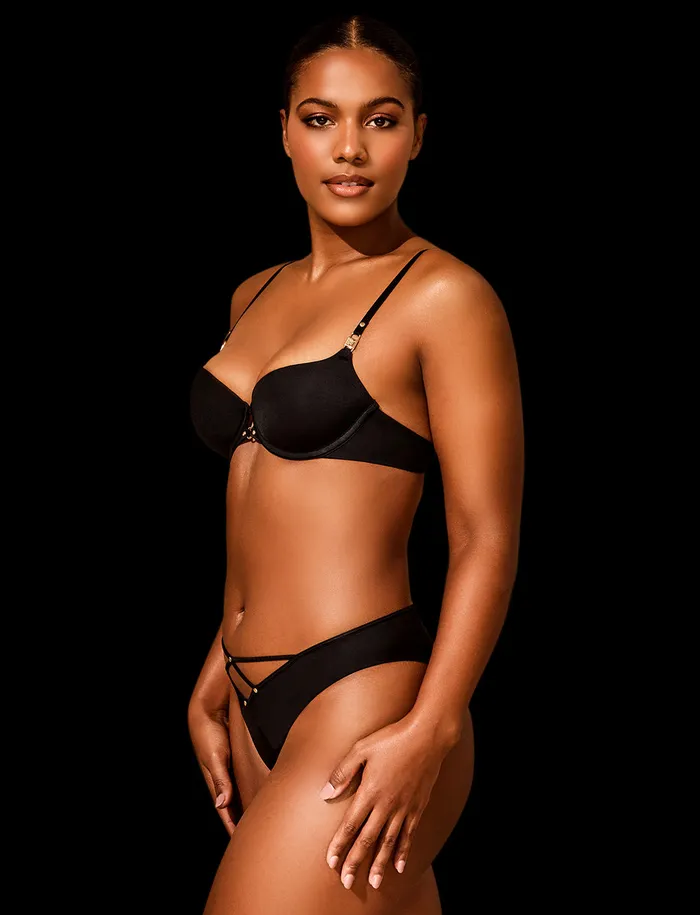 Anal Honey Birdette Everyday Smooths Black Push Up Bra