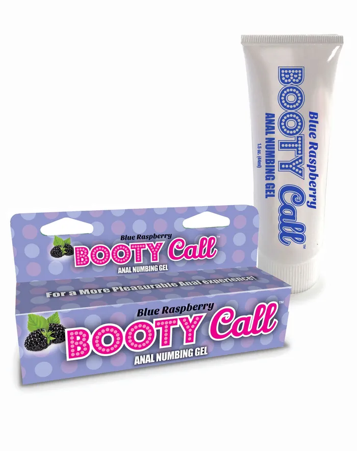 Anal Little Genie Booty Call Anal Numbing Gel 15 Oz Blue Raspberry