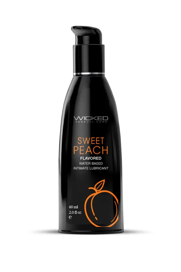 Aqua Sweet Peach Flavored Water Based Intimate Lubricant 2 Fl Oz Wicked Sensual Care Lubricants Aqua Sweet Peach Flavored Water Based Intimate Lubricant 2 Fl Oz Wicked Sensual Care Lubricants