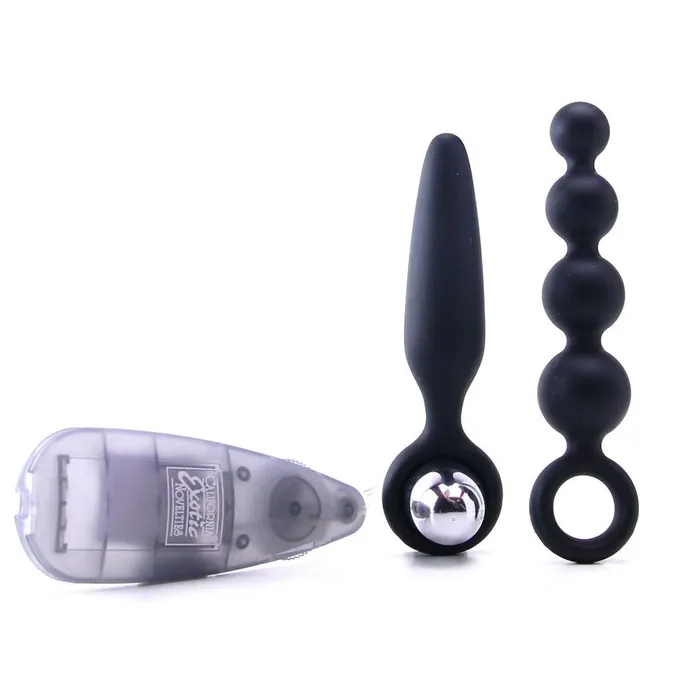 Booty Call Booty Vibro Kit in Black Pink Cherry Anal