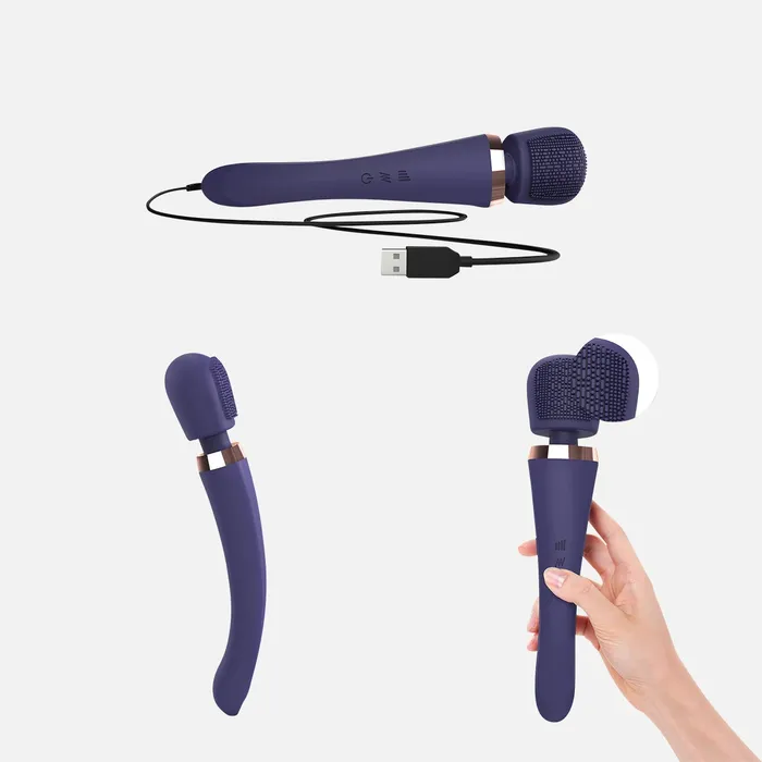 Brush Crush Wand Vibrator Midnight Indigo Love to Love Vibrators Brush Crush Wand Vibrator Midnight Indigo Love to Love Vibrators