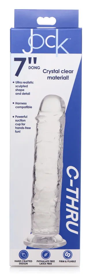 CThru by Jock Dildos Jock CThru SLIM 7 Clear TPE Dildo CThru by Jock Dildos Jock CThru SLIM 7 Clear TPE Dildo