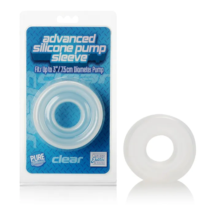 CalExotics Male Sex Toys Advanced Silicone Pump Sleeve Clear