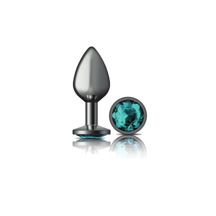 Cheeky CharmsGunmetal Metal Butt Plug RoundTealMedium Viben Anal