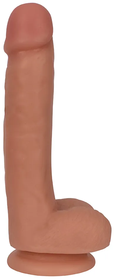 Dildos Curve Toys 7 Inch Slim Dong With Balls Vanilla