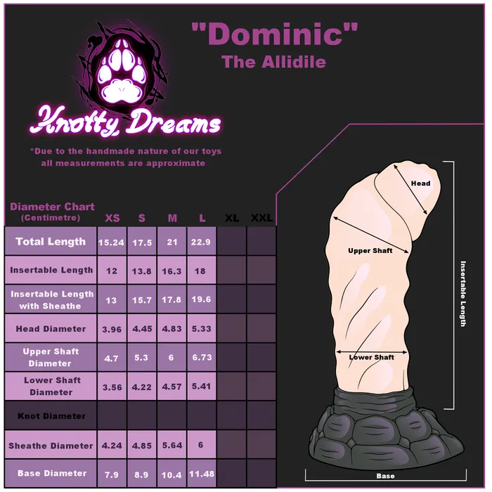 Dominic the Allidile XS Firm Knotty Dreams Project Dildos