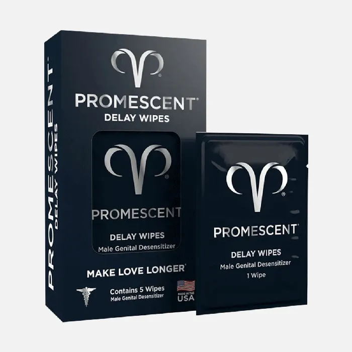 Enhancers Promescent Promescent Delay Wipes 5 Pack