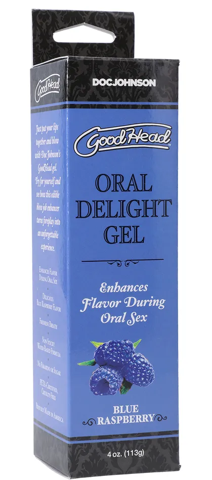 Goodhead Oral Delight Gel Blue Raspberry 4 Oz 2024 Holiday Sale Specials Anal