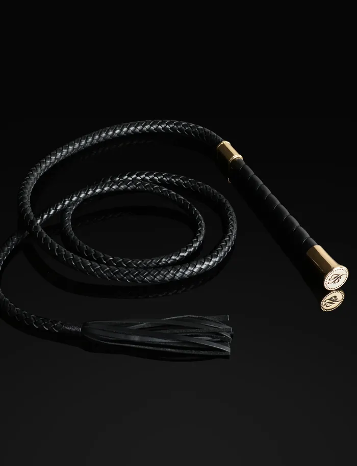 Honey Birdette Restraints Black Leather Cat Whip
