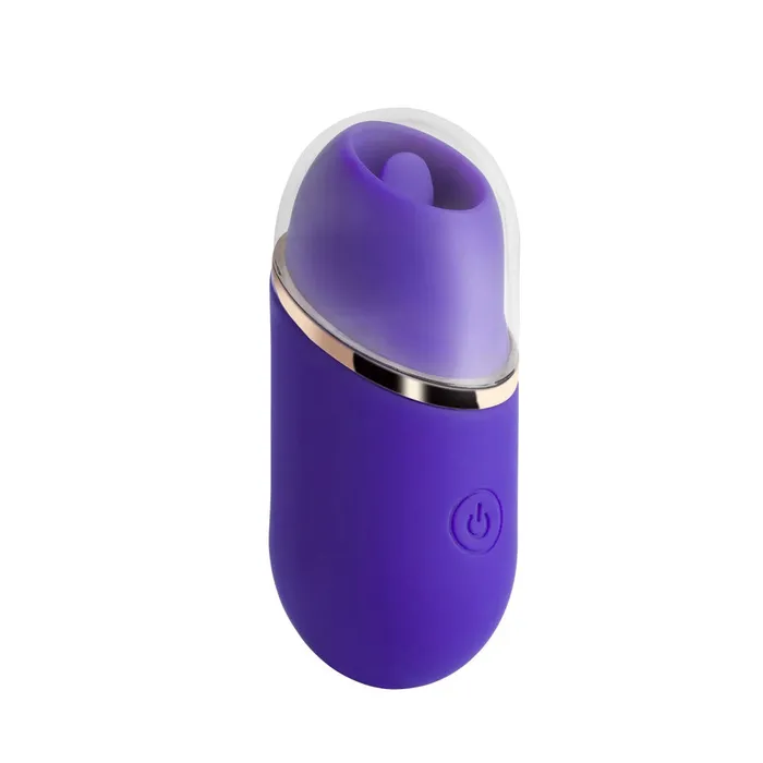 Honey Play Box Vibrators Abby Mini Clit Licking Vibrator Tongue Sex Toy Purple