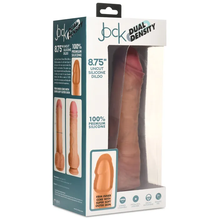 Jock 875 Uncut Dual Density Silicone Dildo With Balls Jock Female Sex Toys Jock 875 Uncut Dual Density Silicone Dildo With Balls Jock Female Sex Toys