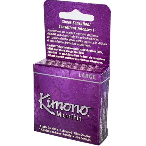Kimono Microthin Large 3 Pack Paradise Marketing Male Sex Toys