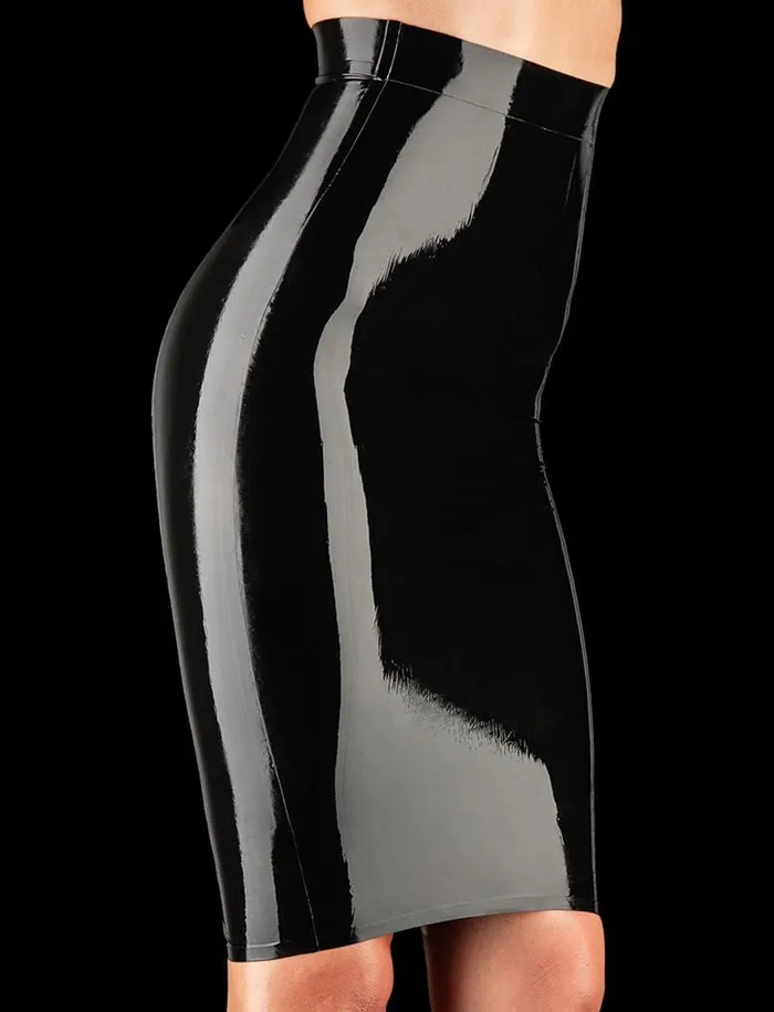 Latex Black Pencil Skirt Honey Birdette Anal