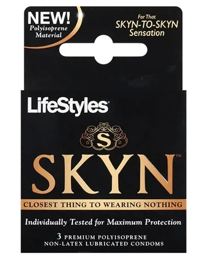Male Sex Toys Paradise Marketing Skyn Original NonLatex Lubricated Condoms 3 Pack