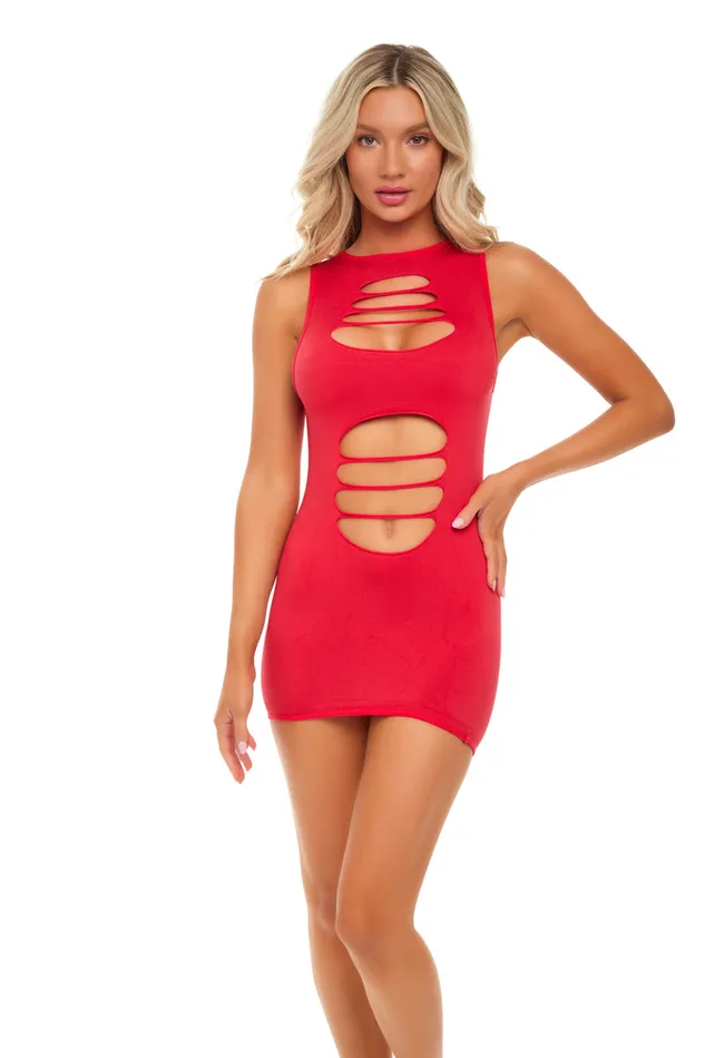 Pink Lipstick Vibrators Cant Commit Dress One Size Red