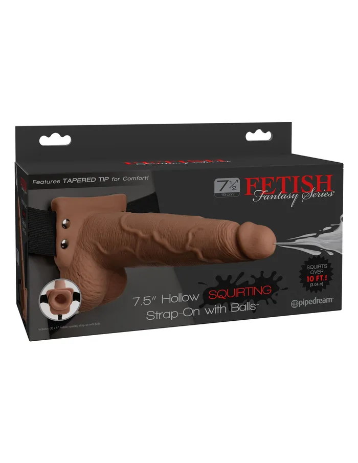 Pipedream Female Sex Toys Fetish Fantasy Series 75 Inch Hollow Squirting Strapon With Balls 