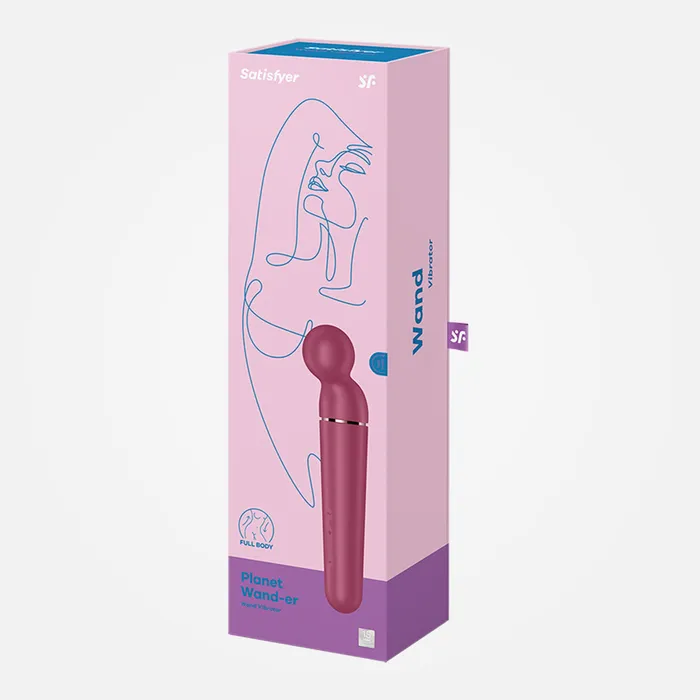 Satisfyer Vibrators Planet Wander Red Rechargeable Wand Vibrator Satisfyer Vibrators Planet Wander Red Rechargeable Wand Vibrator