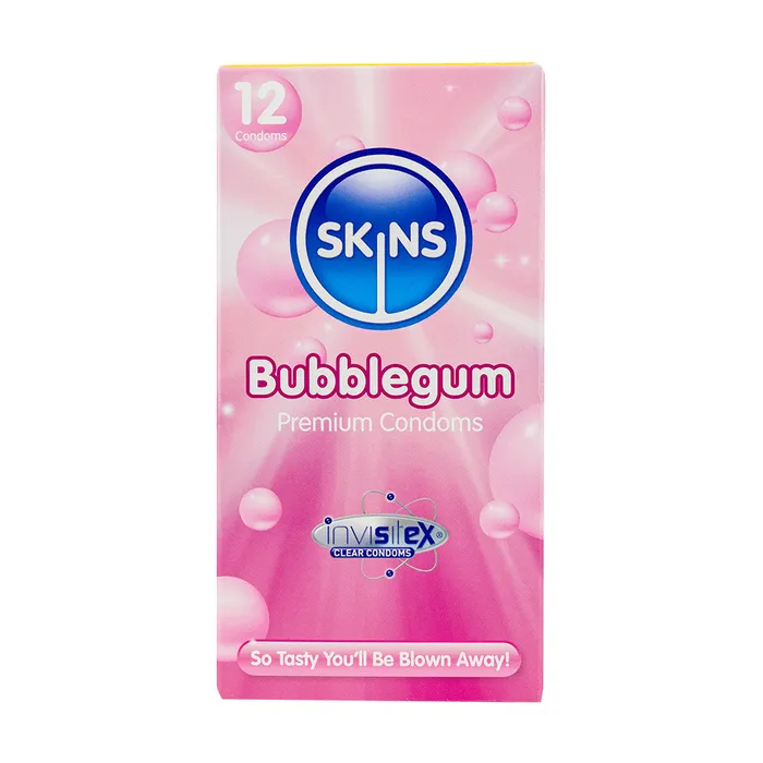 Skins Condoms Bubblegum 12 Pack Skins Female Sex Toys