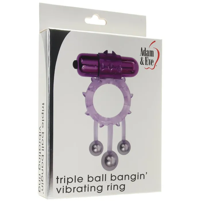 Vibrators Pink Cherry Triple Ball Bangin Vibrating Ring in Purple Evolved Novelties Vibrators Pink Cherry Triple Ball Bangin Vibrating Ring in Purple Evolved Novelties
