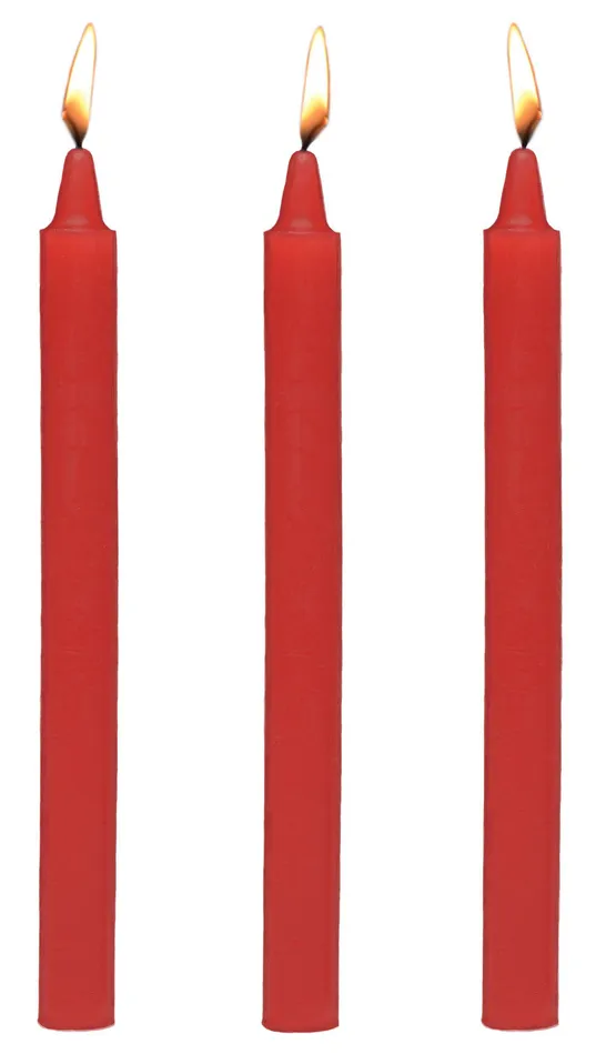 Vibrators XR Brands Fetish Drip Candles 3pk Red