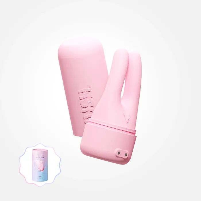 VUSH Female Sex Toys Swish Compact Rechargeable Pink Dual Tip Vibrator with Travel Case VUSH Female Sex Toys Swish Compact Rechargeable Pink Dual Tip Vibrator with Travel Case