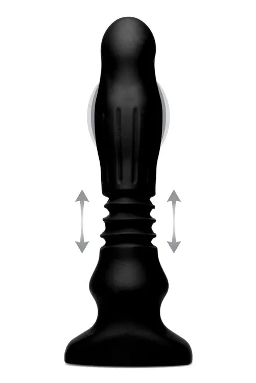 XR Brands Male Sex Toys Silicone Swelling Thrusting Plug With Remote Control