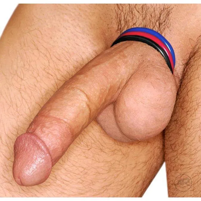 3pk Stretchy Cock Ring Set Trinity Men Male Sex Toys