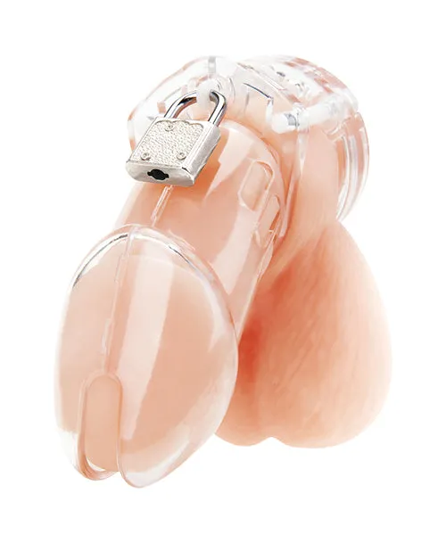 Acrylic Seethru Chastity Cage Blue Line Cand B Gear Male Sex Toys Acrylic Seethru Chastity Cage Blue Line Cand B Gear Male Sex Toys