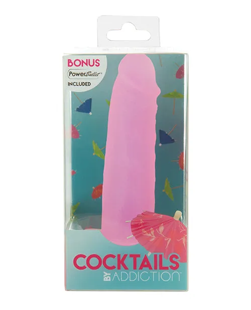 Addiction Dildos Addiction Cocktails Vibrating Silicone Dildo 55in Purple Cosmo