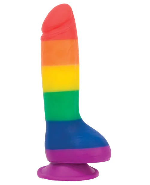 Addiction Dildos Addiction Toy Collection Justin Silicone Dildo with Balls 8in Multicolor