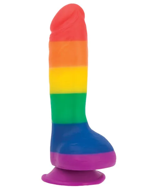 Addiction Dildos Addiction Toy Collection Justin Silicone Dildo with Balls 8in Multicolor