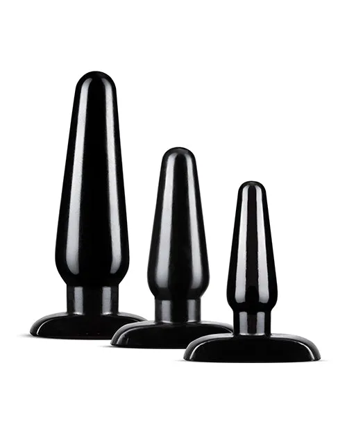 Anal Anal Adventures Anal Adventures Basic Butt Plug Kit 3 Sizes Black