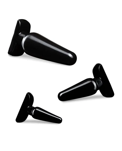 Anal Anal Adventures Anal Adventures Basic Butt Plug Kit 3 Sizes Black