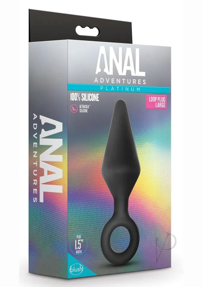 Anal Anal Adventures Anal Adventures Platinum Loop Plug Large Black