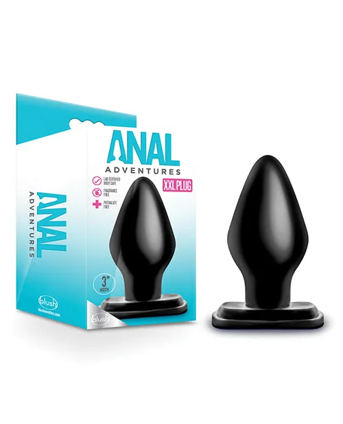 Anal Anal Adventures Anal Adventures XXL Butt Plug Black Anal Anal Adventures Anal Adventures XXL Butt Plug Black