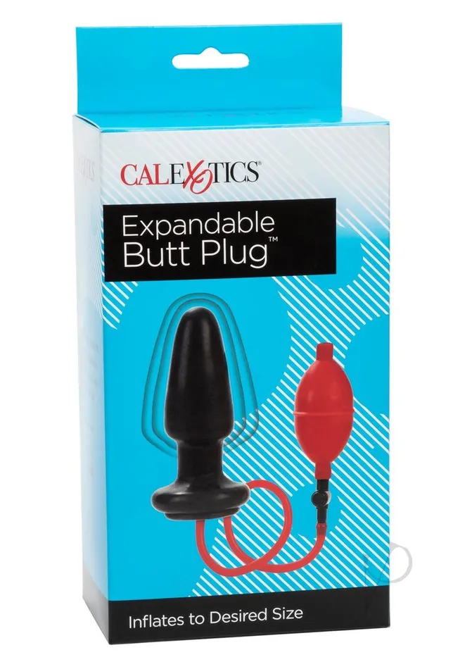Anal Anal Expandable Butt Plug Black Red