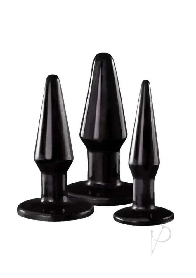 Anal Ass Sation AssSation Kit 2 Anal Trainer Butt Plug Set 3 piece Black