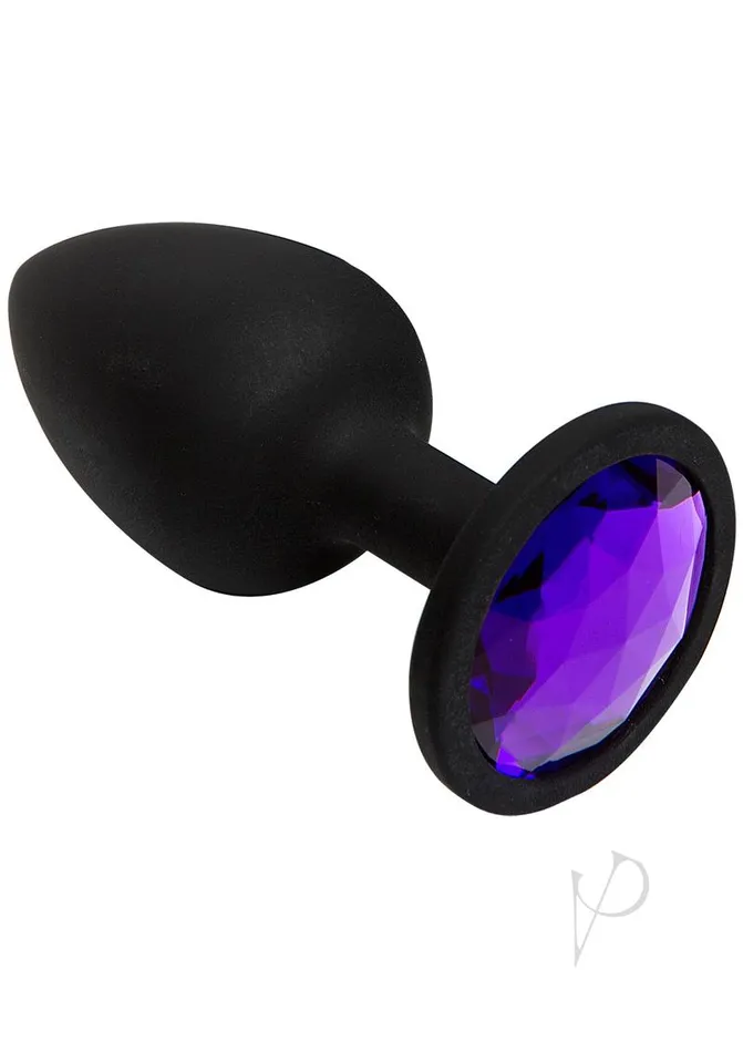 Anal Booty Bling Booty Bling Jeweled Silicone Anal Plug Small Purple Anal Booty Bling Booty Bling Jeweled Silicone Anal Plug Small Purple