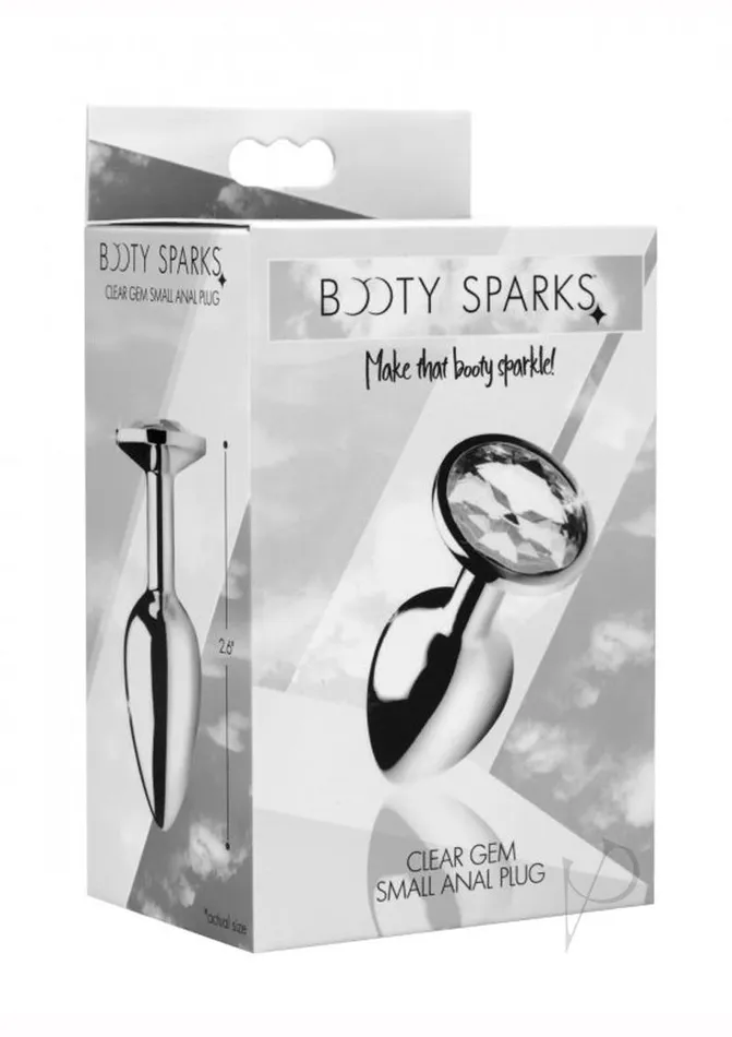 Anal Booty Sparks Clear Gem Small Anal Plug Clear Booty Sparks