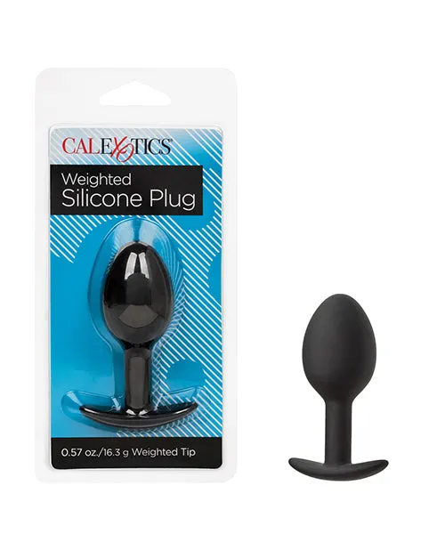 Anal Cal Exotics Weighted Silicone Anal Plug Black