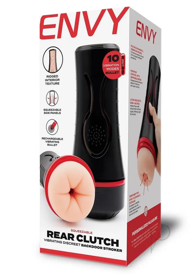 Anal Envy Toys Squeezable Rear Clutch Vibrating Discreet Backdoor Stroker Black Envy Toys Anal Envy Toys Squeezable Rear Clutch Vibrating Discreet Backdoor Stroker Black Envy Toys