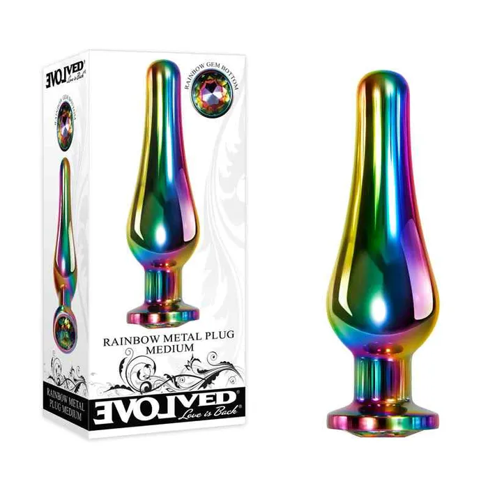 Anal Evolved Rainbow Metal Anal Plug Wild Night Fantasies