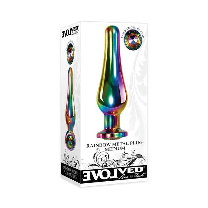 Anal Evolved Rainbow Metal Anal Plug Wild Night Fantasies