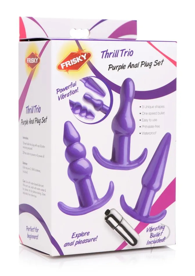 Anal Frisky Frisky Thrill Trio Anal Plug Set Purple