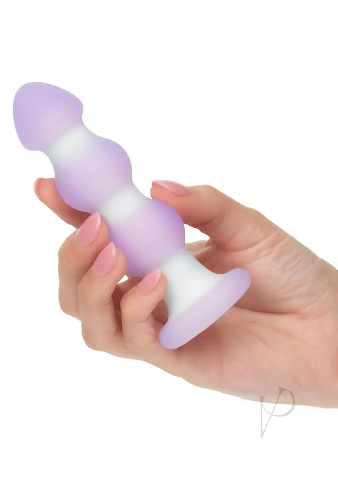 Anal Lavender Haze Lavender Haze Beaded Probe Silicone Rechargeable Anal Plug PurpleWhite