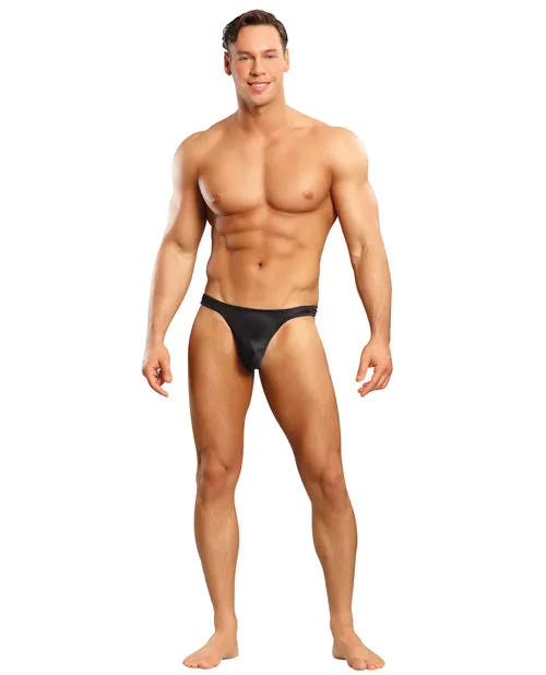 Anal Male Power Satin Bong Thong Black SM