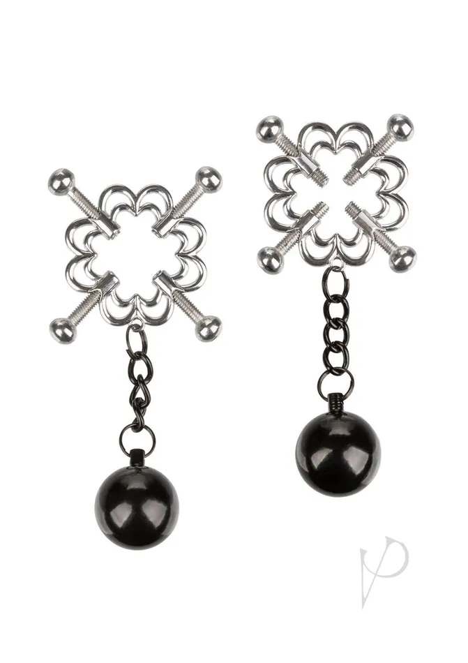 Anal Nipple Grips Nipple Grips 4Point Weighted Nipple Press SilverBlack Anal Nipple Grips Nipple Grips 4Point Weighted Nipple Press SilverBlack