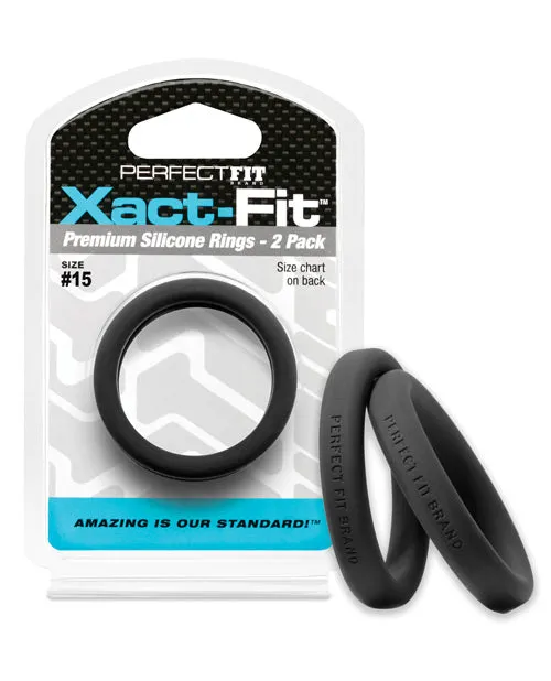 Anal Perfect Fit Perfect Fit Xact Fit 15 Black Pack of 2