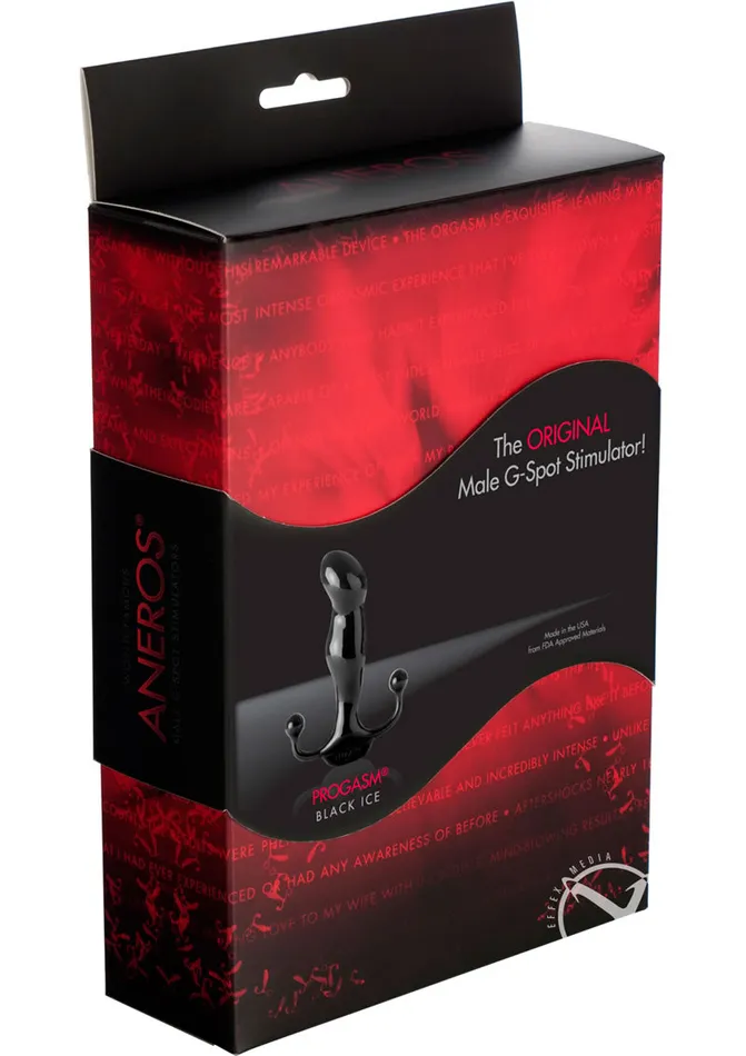 Anal Progasm Black Ice Male GSpot Stimulator Black Aneros